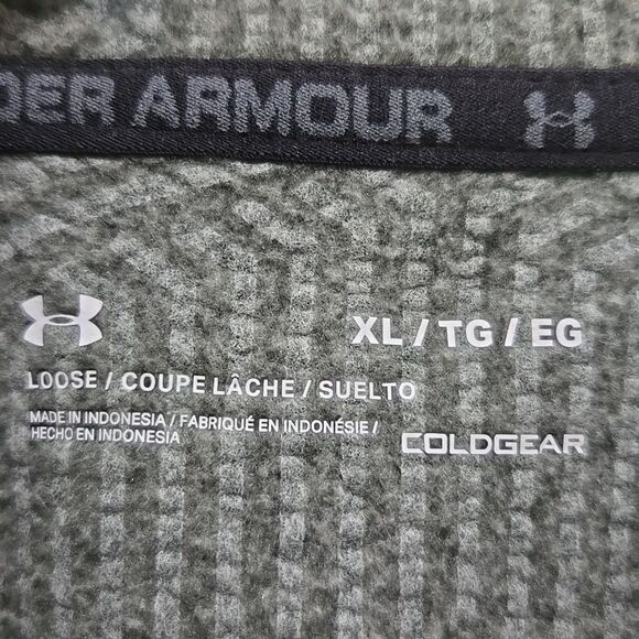 Under Armour Coldgear Fleece Infrared 1/2 Zip Hybrid Green Men Loose XL 1345315 - Picture 7 of 8